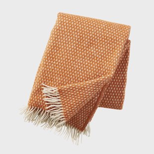 Klippan Yllefabrik Knut wollen plaid oranje