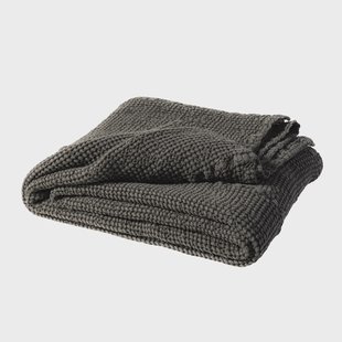 Scandi Living Moss bedsprei 260 x 260 cm. charcoal (grijs) Scandi Living Moss bedsprei 260 x 260 cm. charcoal (grijs)