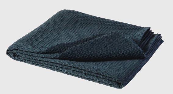 Scandi Living Kimono bedsprei 139 x 260 cm. storm blue (blauw)