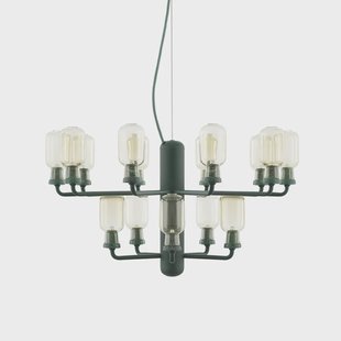 Normann Copenhagen Amp kroonluchter goud-groen