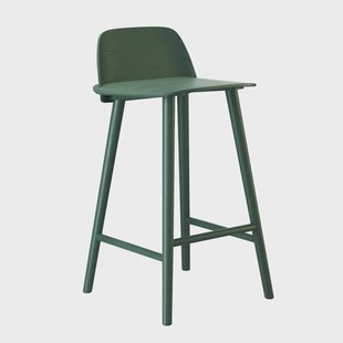 Muuto Nerd barkruk 75 cm donkergroen