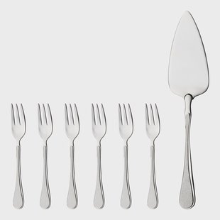 Hardanger Bestikk Carina taartset 7-delig roestvrij staal