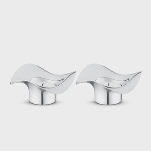 Georg Jensen Cobra waxinelichthouder 2-pack roestvrij staal