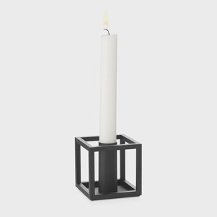 Audo Copenhagen Kubus 1 kandelaar black (zwart)