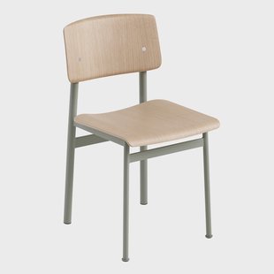 Muuto Loft Chair stoel dusty green-eiken