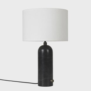 GUBI Gravity S tafellamp black marble - witte kap GUBI Gravity S tafellamp black marble - witte kap