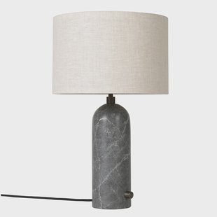 GUBI Gravity S tafellamp Grijs marmer-canvas