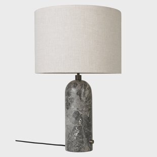 GUBI Gravity L tafellamp Grijs marmer-canvas