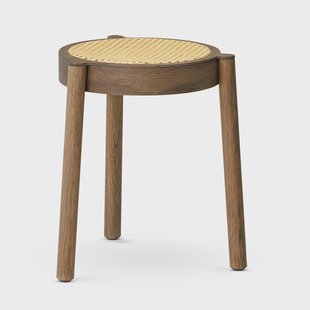 Northern Pal kruk met rotan zitting gerookt eiken