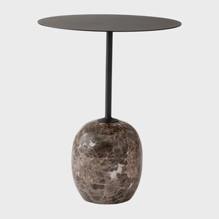 &Tradition Lato tafel LN8 Warm black-Emparador marble