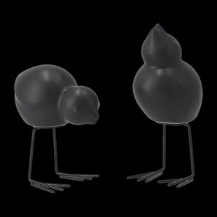 DBKD DBKD Swedish Birds paasdecoratie 2-pack Black