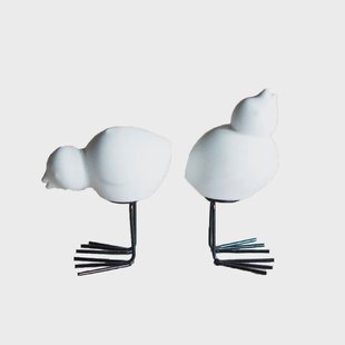 DBKD DBKD Swedish Birds paasdecoratie 2-pack White