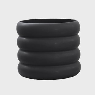 DBKD Mud bloempot zwart middel - Ø 14 cm.