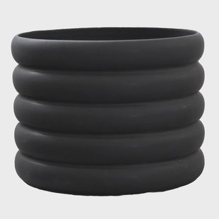 DBKD Mud bloempot zwart groot - Ø 20 cm.