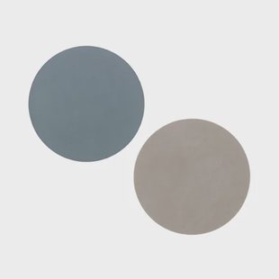 LIND DNA Cloud onderzetter (glazen) keerbaar circle 1 St. lichtblauw-lichtgrijs