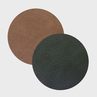 LIND DNA Cloud onderzetter (glazen) keerbaar circle 1 St. Zwart-bruin