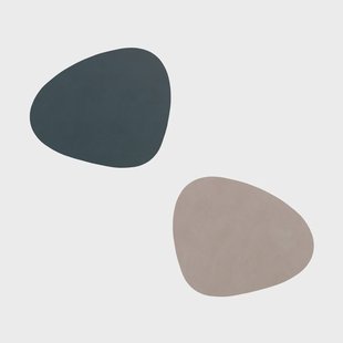 LIND DNA Nupo onderzetter (glazen) keerbaar curve 1 St. antraciet-lichtgrijs