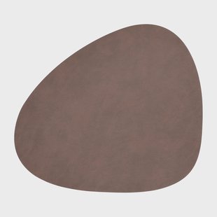 LIND DNA Nupo placemat curve L donkerbruin