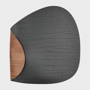 LIND DNA Buffalo placemat keerbaar curve L 1 St. zwart-naturel