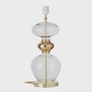 EBB & FLOW Futura lampenvoet helder - gouden snoer EBB & FLOW Futura lampenvoet helder - gouden snoer