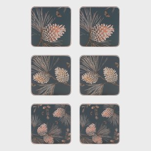 Åry Home Pine Cone onderzetter 6-pack thunder Åry Home Pine Cone onderzetter 6-pack thunder