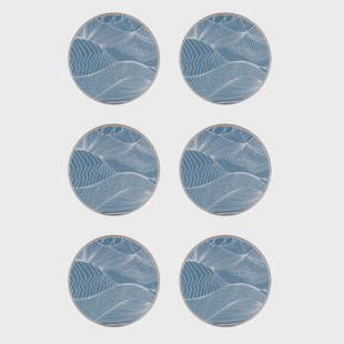 Åry Home Japanese Landscape onderzetter (glazen) 6-pack Ocean
