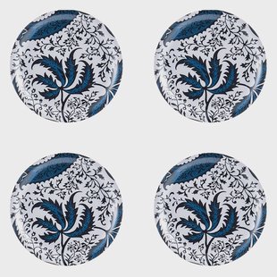 Åry Home Indian Indigo onderzetter (glazen) 4-pack Ø 11 cm.