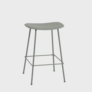 Muuto Fiber Tube barkruk 65 cm. dusty green