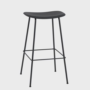 Muuto Fiber Tube barkruk 75 cm. zwart