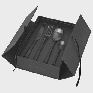 Broste Copenhagen Hune bestek 16-delig titanium mat zwart