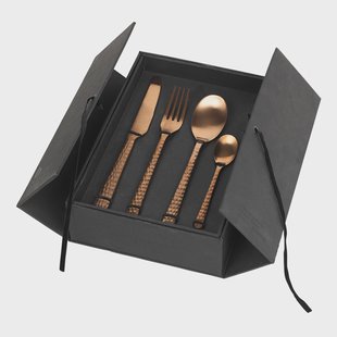 Broste Copenhagen Hune bestek 16-delig Copper hammered