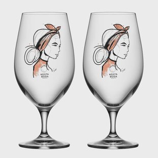 Kosta Boda All about you bierglas 40 cl 2-pack Near you beer (rusty orange)