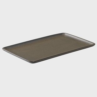 Aida Raw bord 23,5 x 15 cm. Metallic brown