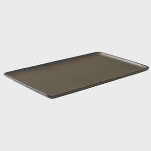 Aida Raw bord 31,5 x 20 cm. Metallic brown