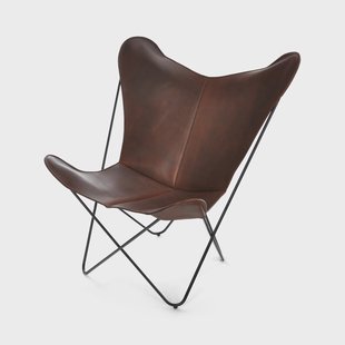 OX Denmarq Papillon stoel - zwart onderstel mocca
