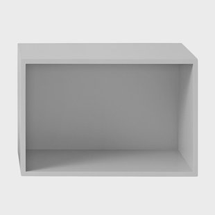 Muuto Stacked 2.0 kast met achterwand - groot lichtgrijs
