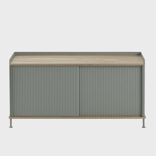 Muuto Enfold bijzettafel laag 125x45x63 cm Oak-Dusty green Muuto Enfold bijzettafel laag 125x45x63 cm Oak-Dusty green
