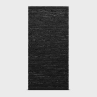 Rug Solid Leather vloerkleed 60 x 90 cm. black (zwart)