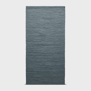 Rug Solid Cotton vloerkleed 75 x 200 cm. Steel grey (grijs)
