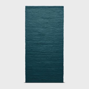 Rug Solid Cotton vloerkleed 140 x 200 cm. Petroleum (petrolblauw)