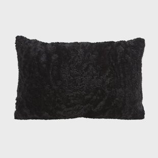 Shepherd of Sweden Shepherd Lina schapenvachtkussen 60 x 40 cm zwart