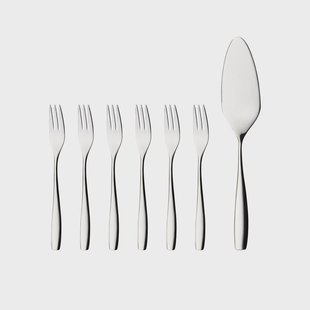 Hardanger Bestikk Julie taartset 7-delig Roestvrij staal