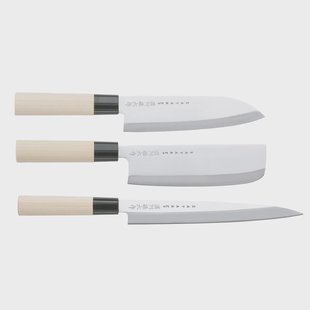 Satake Satake Houcho messenset nakiri, sashimi & santoku 3-delig