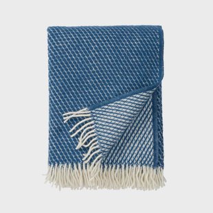 Klippan Yllefabrik Velvet wollen deken petrol