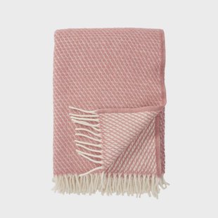 Klippan Yllefabrik Velvet wollen deken roze