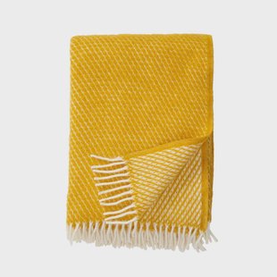 Klippan Yllefabrik Velvet wollen deken saffraan