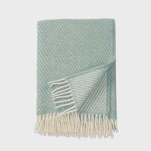 Klippan Yllefabrik Velvet wollen deken lichtblauw