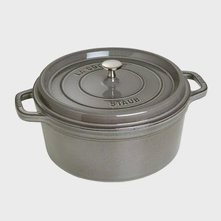 STAUB Staub ronde braadpan van gietijzer 6,7 l grijs