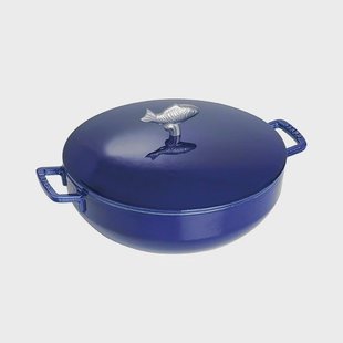 STAUB Staub bouillabaisse gietijzeren pan blauw STAUB Staub bouillabaisse gietijzeren pan blauw