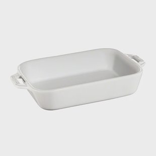 STAUB Staub rechthoekige ovenschaal 20 x 16 cm wit